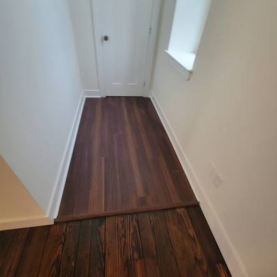 Laminate floor installation